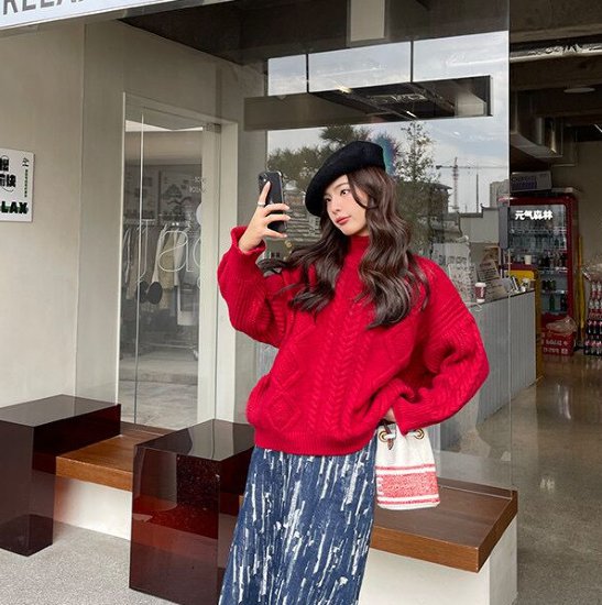 ニットセーター レディース セーター ニット トップス 長袖 ハイネック タートルネック ケーブル編み ルーズシルエット プルオーバー カジュアル お出かけ おしゃれ 暖かい 女性