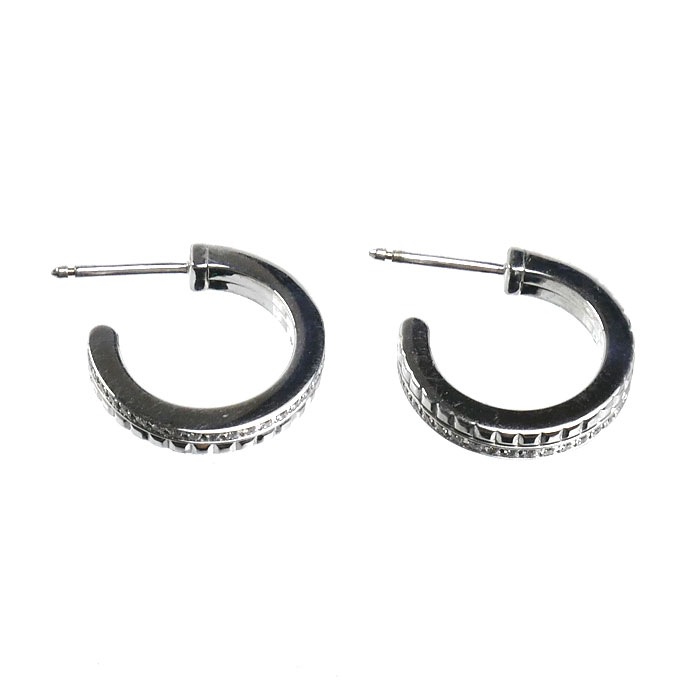 Boucheron ブシュロン K18WG ホワイトゴールド キャトル ラディアント ダイヤ ピアス JCO01676 ダイヤモンド 5.8g レディース 中古 美品_2