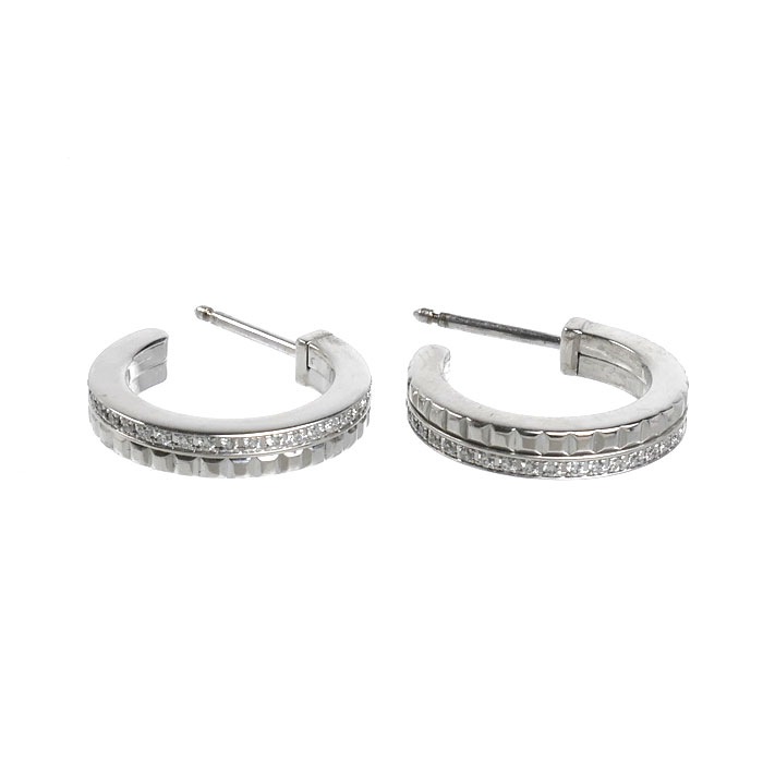 Boucheron ブシュロン K18WG ホワイトゴールド キャトル ラディアント ダイヤ ピアス JCO01676 ダイヤモンド 5.8g レディース 中古 美品_3