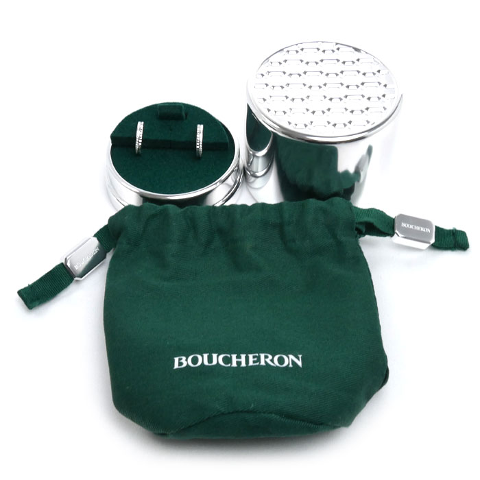 Boucheron ブシュロン K18WG ホワイトゴールド キャトル ラディアント ダイヤ ピアス JCO01676 ダイヤモンド 5.8g レディース 中古 美品_7