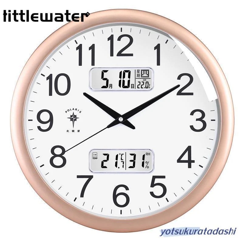 掛け時計 壁掛け時計 北欧スリム 自動校正 2画面表示 温度湿度計日付表示 ダブルリンクマグノア精密 掛け時計 壁掛け時計 北欧スリム 自動校正 2画面表示 温度湿度計日付表示 ダブルリンクマグノア精密