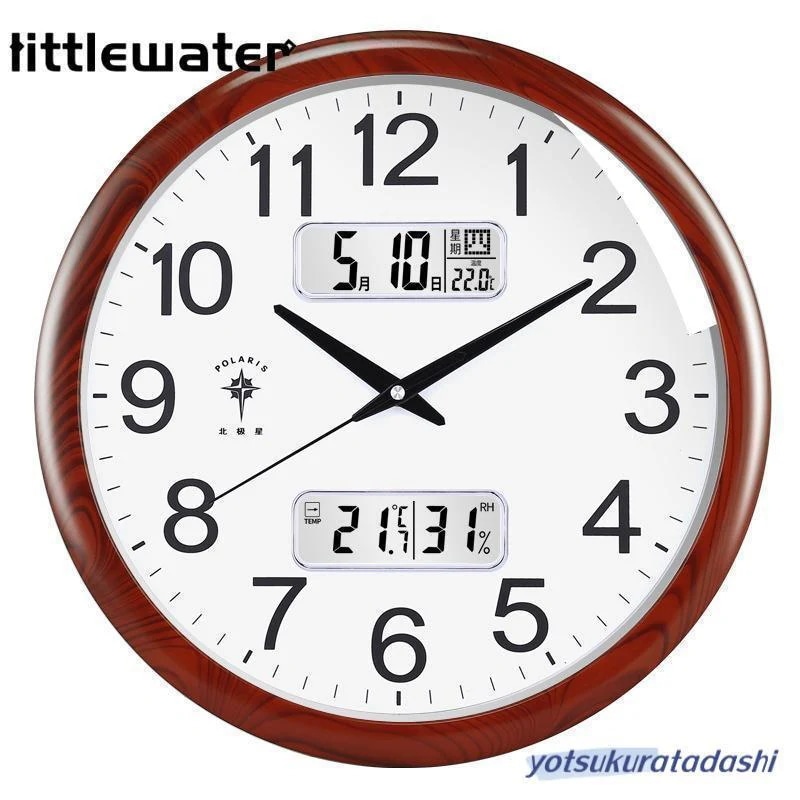 掛け時計 壁掛け時計 北欧スリム 自動校正 2画面表示 温度湿度計日付表示 ダブルリンクマグノア精密 掛け時計 壁掛け時計 北欧スリム 自動校正 2画面表示 温度湿度計日付表示 ダブルリンクマグノア精密