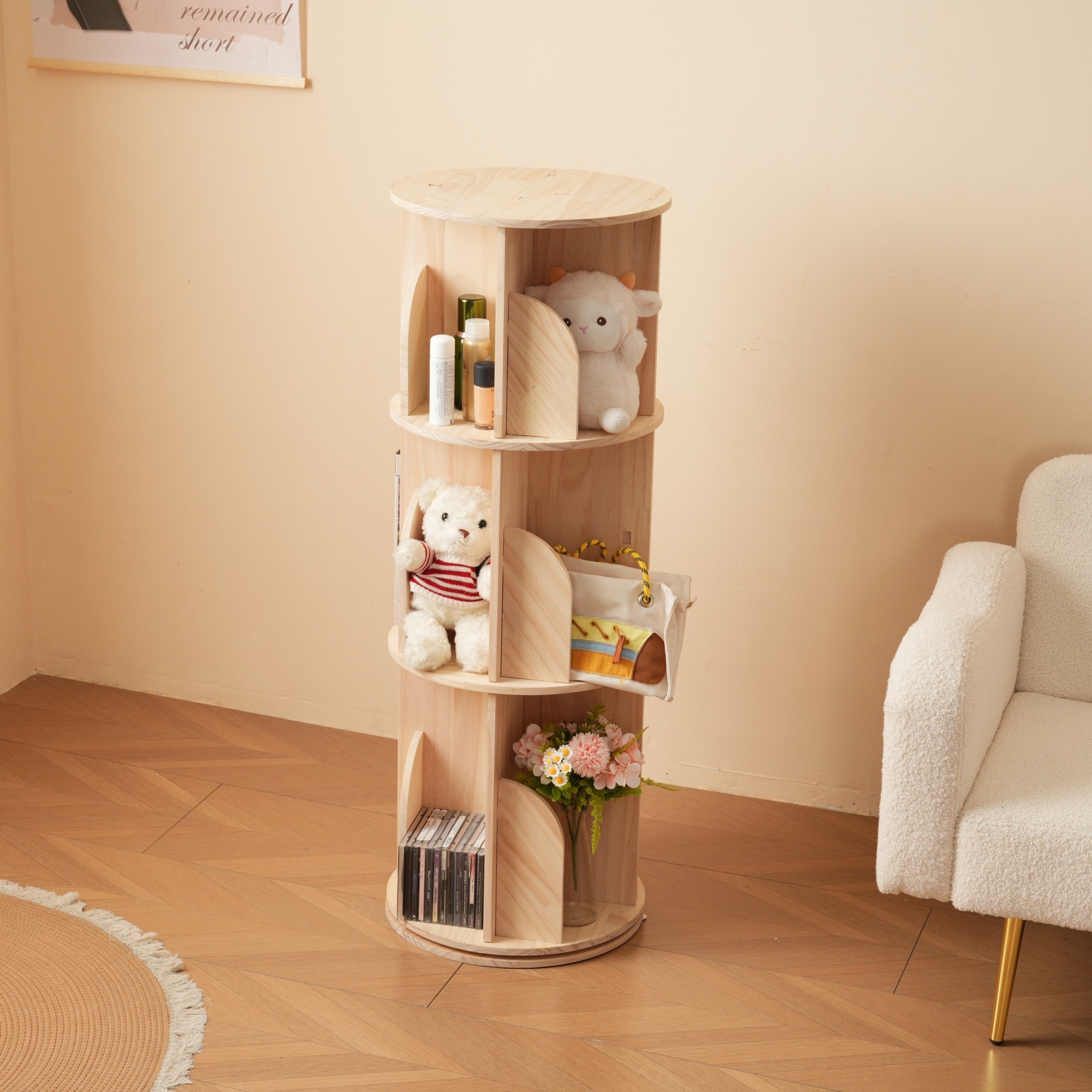 【当日発送&送·料·無·料】【3段-回転盤-マルチ高さ】無垢材 回転式本棚 絵本棚 飾り棚 コミック収納棚 360回転本棚 回転ラック 大容量 本棚 組立簡単 省スペース 収納ラック 2段3段4段5段 【当日発送&送·料·無·料】【3段-回転盤-マルチ高さ】無垢材 回転式本棚 絵本棚 飾り棚 コミック収納棚 360回転本棚 回転ラック 大容量 本棚 組立簡単 省スペース 収納ラック 2段3段4段5段