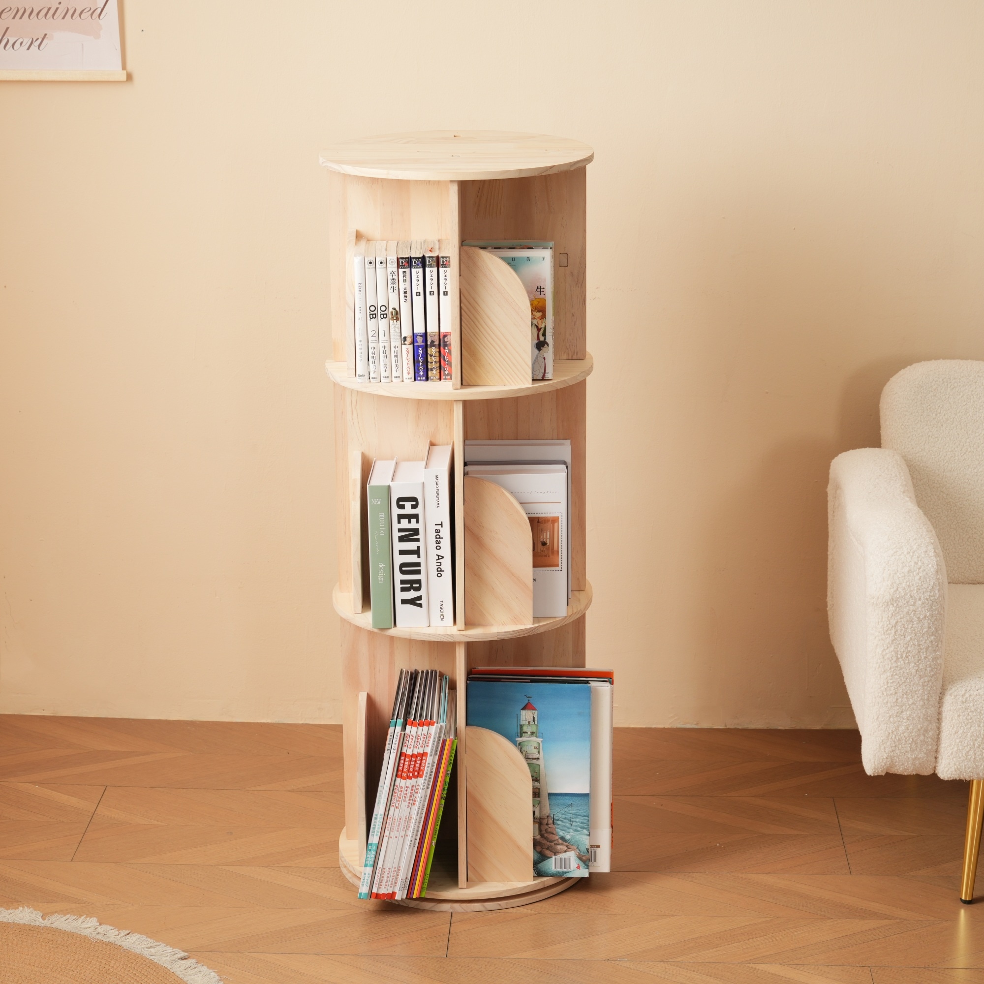 【当日発送&送·料·無·料】【3段-回転盤-マルチ高さ】無垢材 回転式本棚 絵本棚 飾り棚 コミック収納棚 360回転本棚 回転ラック 大容量 本棚 組立簡単 省スペース 収納ラック 2段3段4段5段 【当日発送&送·料·無·料】【3段-回転盤-マルチ高さ】無垢材 回転式本棚 絵本棚 飾り棚 コミック収納棚 360回転本棚 回転ラック 大容量 本棚 組立簡単 省スペース 収納ラック 2段3段4段5段