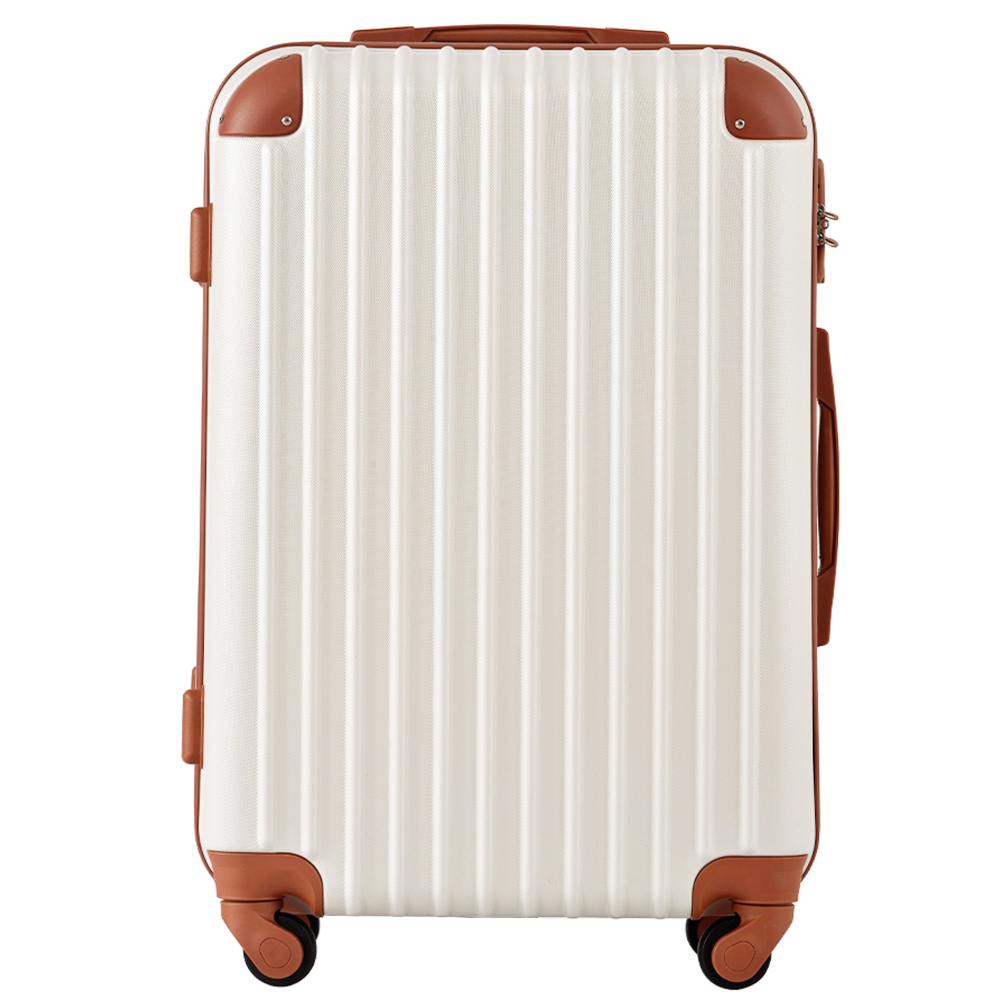 【国内出荷-送.料.無.料】スーツケースTSAロック搭載キャリーケース超軽量ファスナー式機内持込360度回転国際的人気色【一年安心保証】】(S,ベージュ+ブラウン)半鏡面キャリーバッグ~2 【国内出荷-送.料.無.料】スーツケースTSAロック搭載キャリーケース超軽量ファスナー式機内持込360度回転国際的人気色【一年安心保証】】(S,ベージュ+ブラウン)半鏡面キャリーバッグ~2