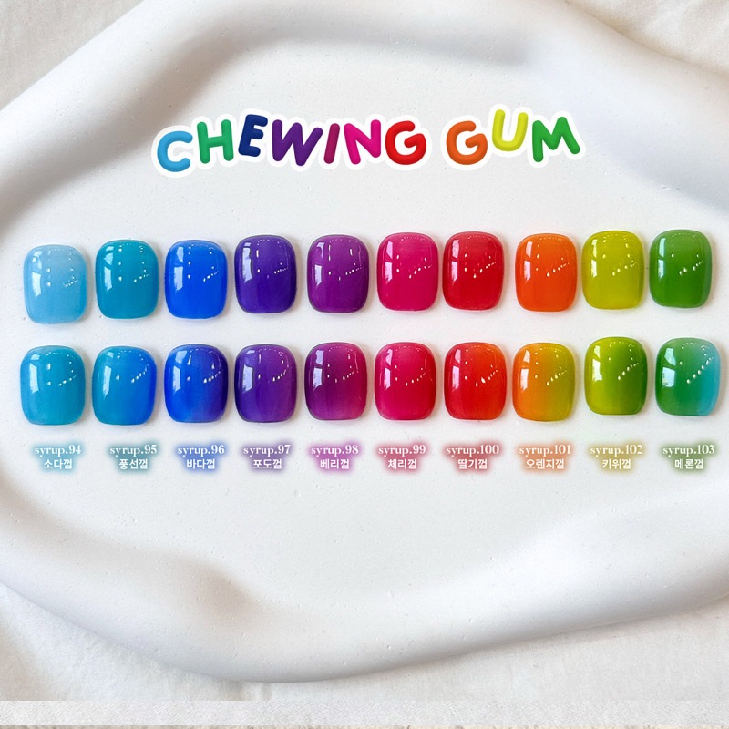 【 YOGURTNAIL】 Chewing gum Syrup [SET] - チューインガムカラーのシロップジェル 夏ネイル [10色 セット] S94-S103