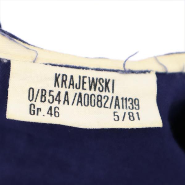 KRAJEWSKI ドイツ ジャーマンワーク ユーロ ノーカラーコート 青系 メンズ