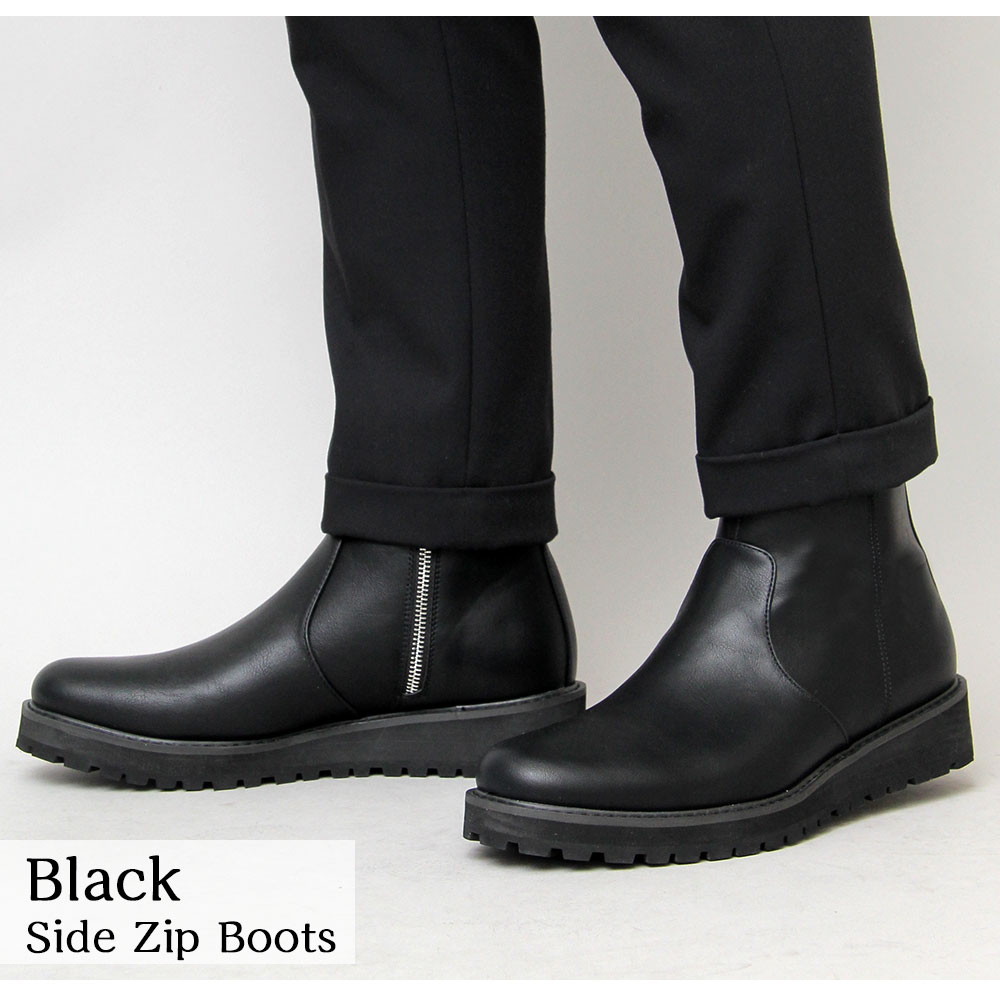 ブーツ メンズ サイドジップブーツ ドレ メンズバッグ シューズ 小物限定セール 新作