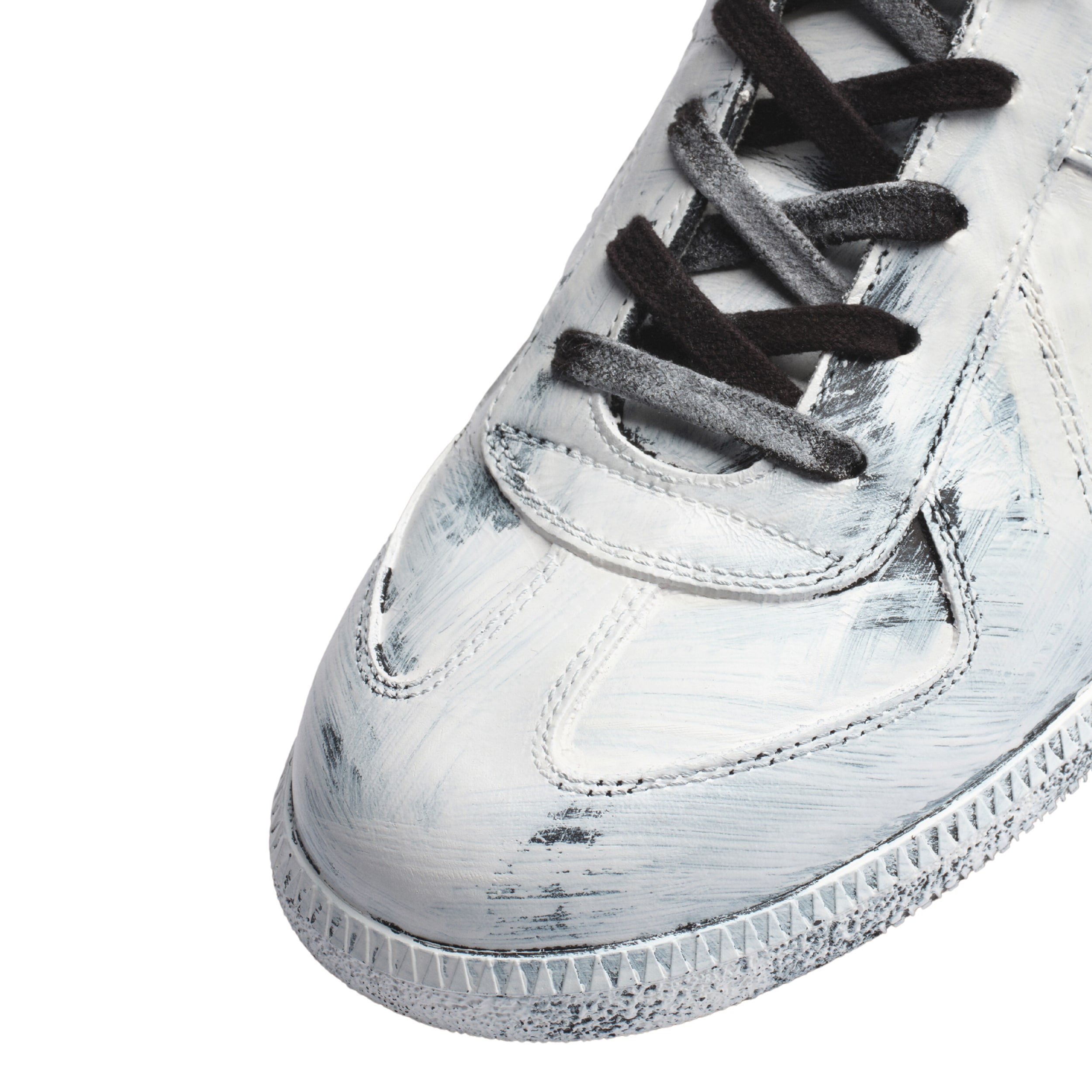 正規品 スニーカー メンズ レプリカ ジャーマントレーナー ビアンケット ホワイト S37WS0566P4128H8680 レザー素材 スニーカー ナンバリングロゴ 韓国ファッション