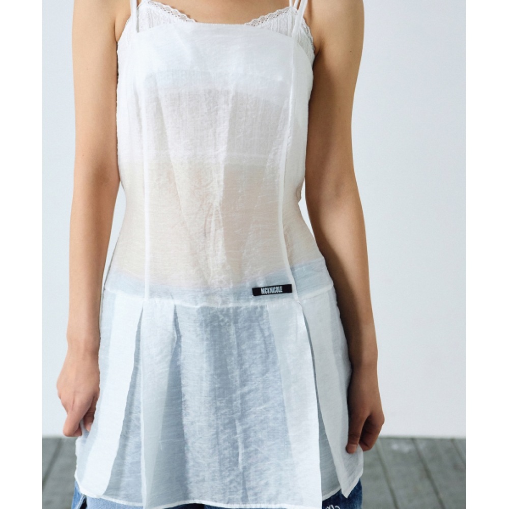 ニック&ニコールシアーレイヤードストラップドレス_ホワイト ニック&ニコールシアーレイヤードストラップドレス_ホワイト