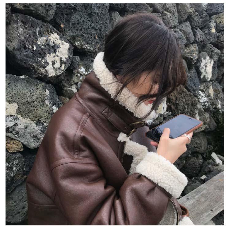 【送料無料】人気商品 ムートンジャケット ムートンコート 毛皮 ムートン ジャケット 裏起毛 裏ボア レディース ブラック 黒 ブラウン 茶色 ライダースジャケット レザー