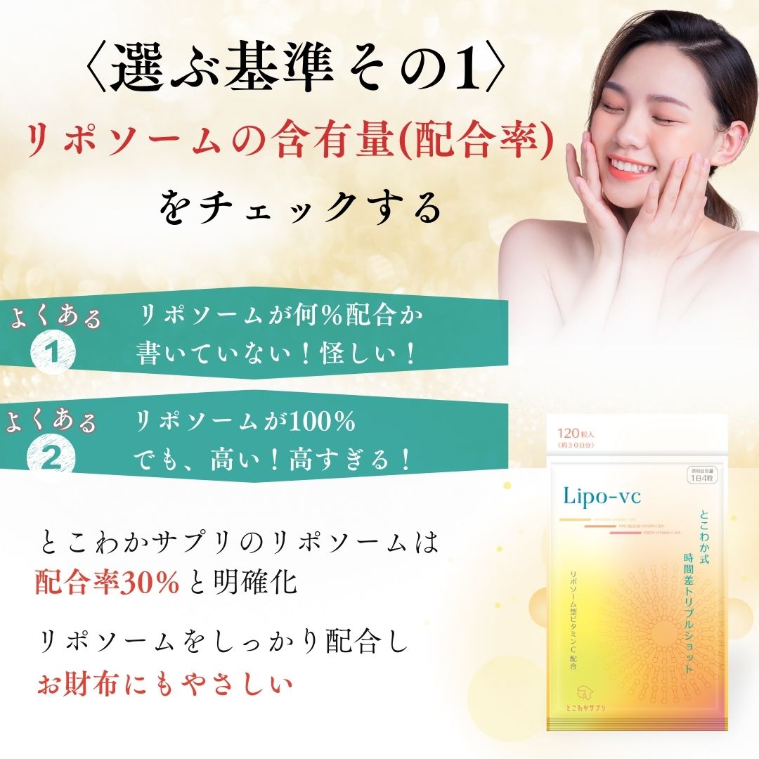 10個セット 【リポソームビタミンCをしっかり配合】とこわか式時間差トリプルショット 高濃度 ビタミンC サプリ 1,000mg リポソームビタミンC 30日分 120粒入 即 10個セット 【リポソームビタミンCをしっかり配合】とこわか式時間差トリプルショット 高濃度 ビタミンC サプリ 1,000mg リポソームビタミンC 30日分 120粒入 即