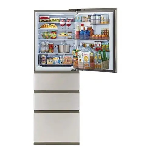 アクア 冷蔵庫 362L 右開き 4ドア 幅60cm スタイリッシュデザイン 真ん中冷凍室 省エネ設計 AQR-36R2 ゴールド系