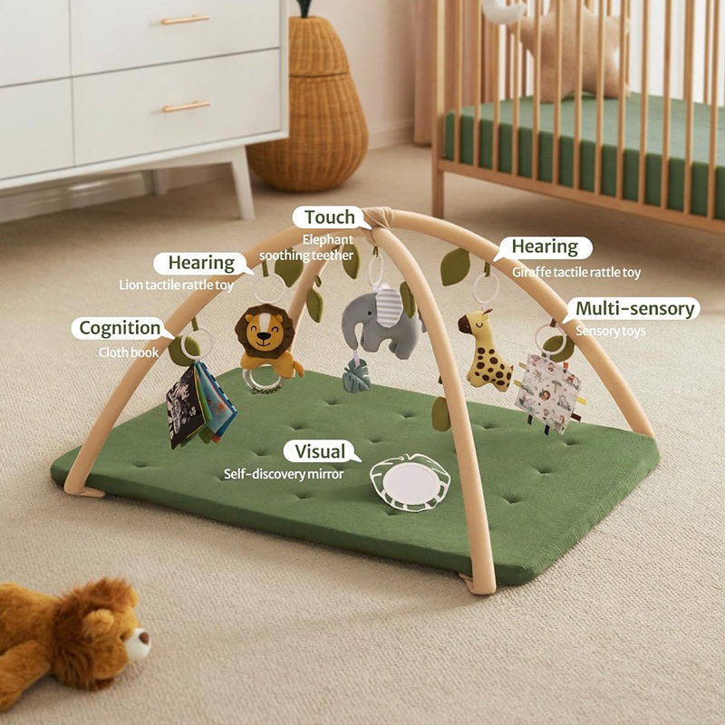 Maibeibi Square肥厚した幼児活動フィットネススタンド新生児パズルトイトイプレイマットクロールマット