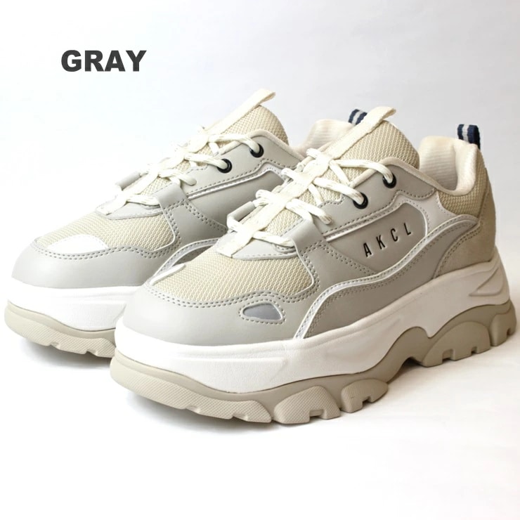 厚底スニーカー レディース URBAN OVER SOLE AKC0068 オーバーソール ダッドスニーカー 韓国 厚底 ダッド系 ボリュームスニーカー アキクラ チャンキーシューズ