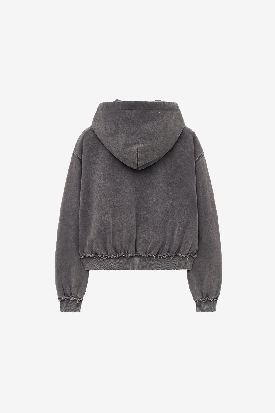 【INSILENCE】 CUT-OFF HOOD ZIP UP : CHARCOAL