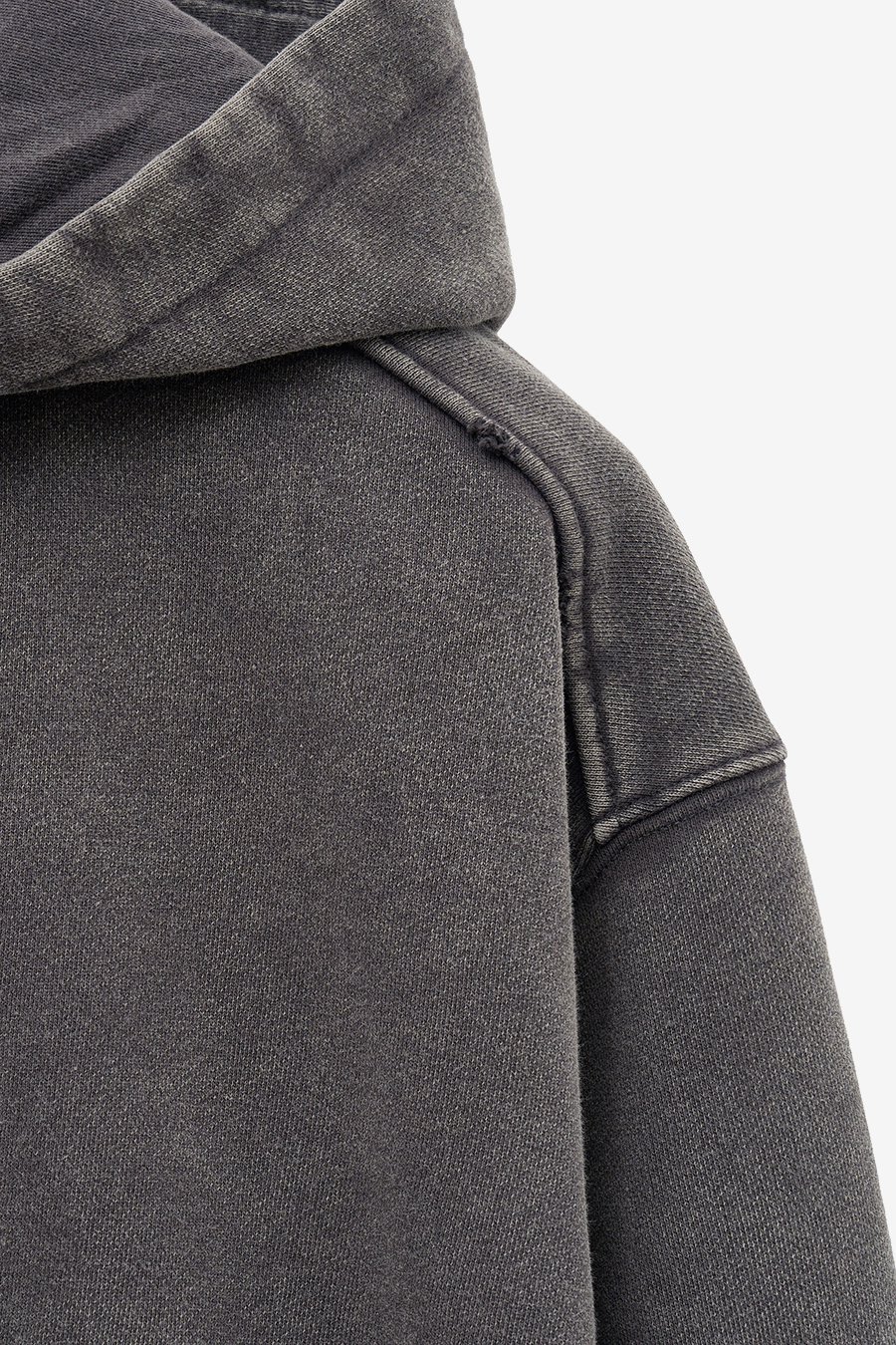 【INSILENCE】 CUT-OFF HOOD ZIP UP : CHARCOAL