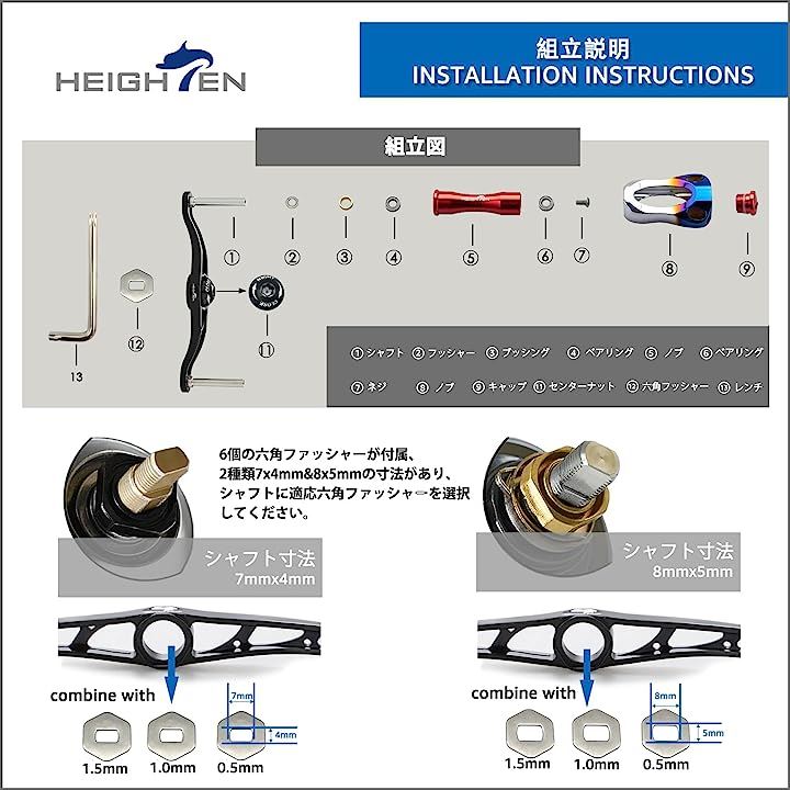 リール ハンドル 22mm ノブ搭載 シマノ SHIMANO ダイワ DAIWA アブ Abu 通用 ベイトリール Aurora Series 88mm -( 88mm - ガンメタル)