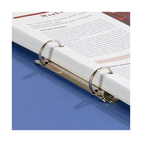 （まとめ）TANOSEE リングファイル（再生PP表紙）A4タテ 2穴 200枚収容 背幅30mm インディゴブルー 1セット（10冊）〔×5セット〕 : （まとめ） TANOSEE リングファイル（再生PP表紙） A4