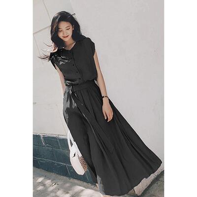 黒 ワンピース きれいめ フレンチ ドレス ロング丈 シャツ ワンピ ロングワンピース ゆったり 体型カバー ノースリーブ カジュアル レディース ウエストマーク こなれ感 イエロー ブルー ブラック 黒 ワンピース きれいめ フレンチ ドレス ロング丈 シャツ ワンピ ロングワンピース ゆったり 体型カバー ノースリーブ カジュアル レディース ウエストマーク こなれ感 イエロー ブルー ブラック