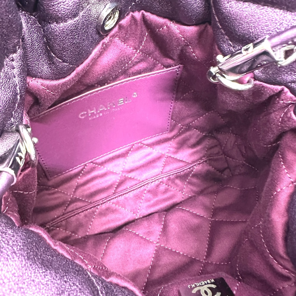 ショルダーバッグ AS3980 CHANEL22 ラメ オールパープル 2WAYバッグ チェーンバッグ カバン 肩掛け レザー パープル