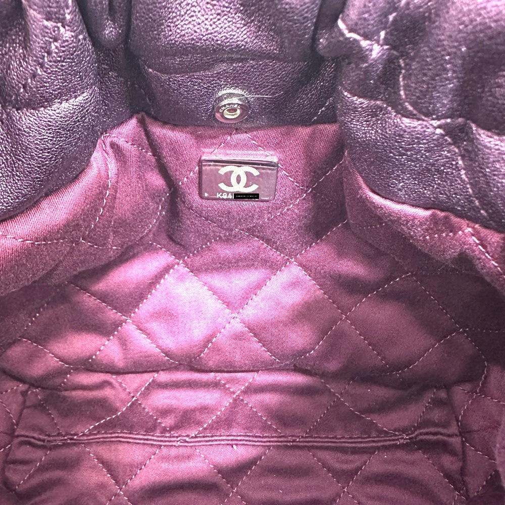 ショルダーバッグ AS3980 CHANEL22 ラメ オールパープル 2WAYバッグ チェーンバッグ カバン 肩掛け レザー パープル