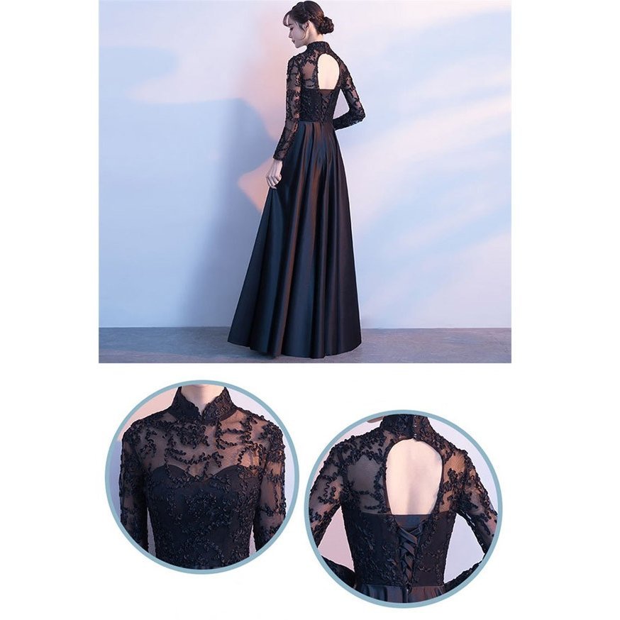 ロングドレス ブライズメイド ドレス ロング 演奏会 黒 袖付き 演奏会用ドレス ドレス 大人 ピアノ 発表会 衣装 フォーマルドレス 結婚式 ステージ衣装 お呼ばれ ロングドレス ブライズメイド ドレス ロング 演奏会 黒 袖付き 演奏会用ドレス ドレス 大人 ピアノ 発表会 衣装 フォーマルドレス 結婚式 ステージ衣装 お呼ばれ