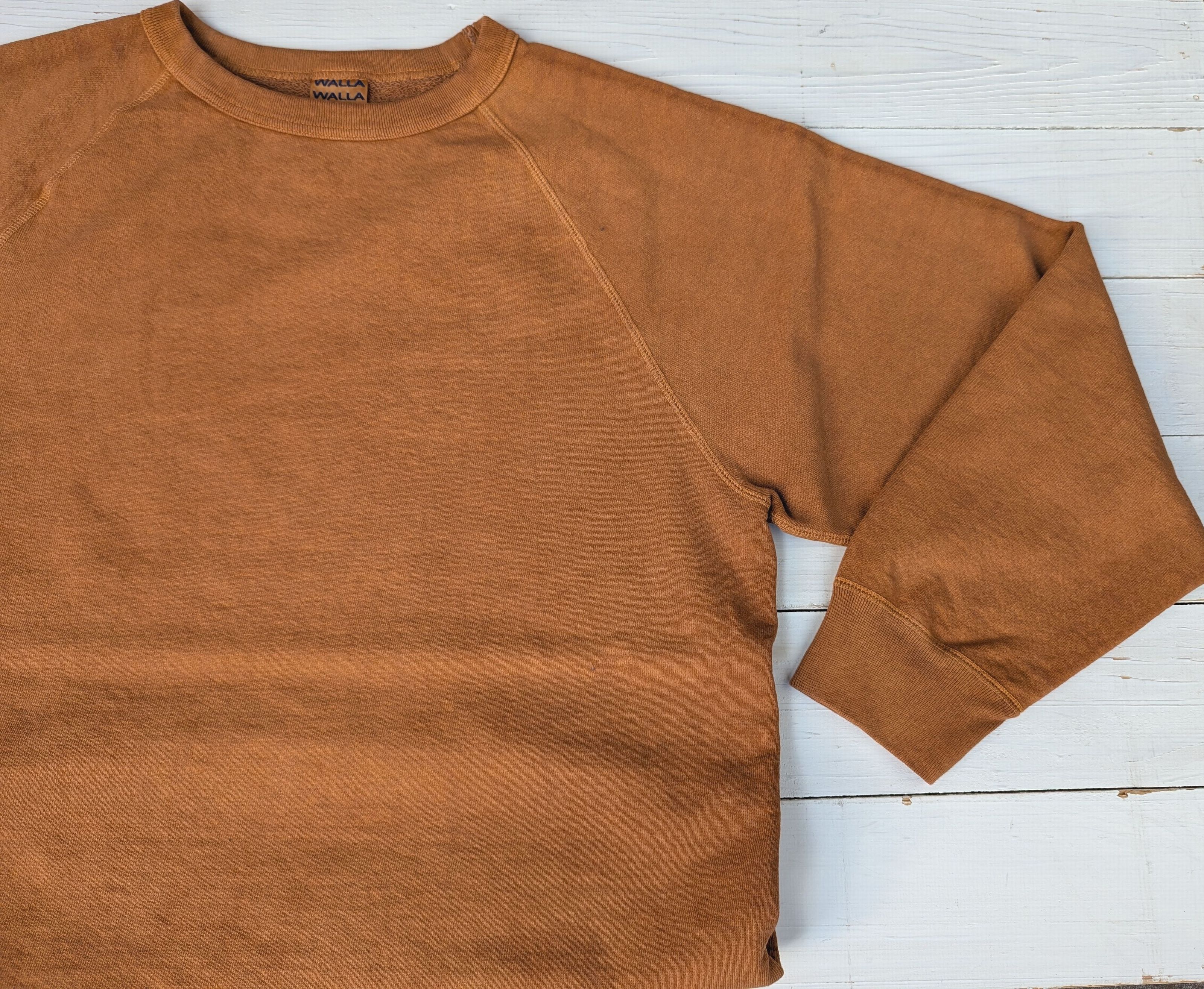 ピグメント ダイ 13オンス クルー タバコ メンズ スウェットシャツ 日本製 PIGMENT DYE 13oz CREW TOBACCO 043