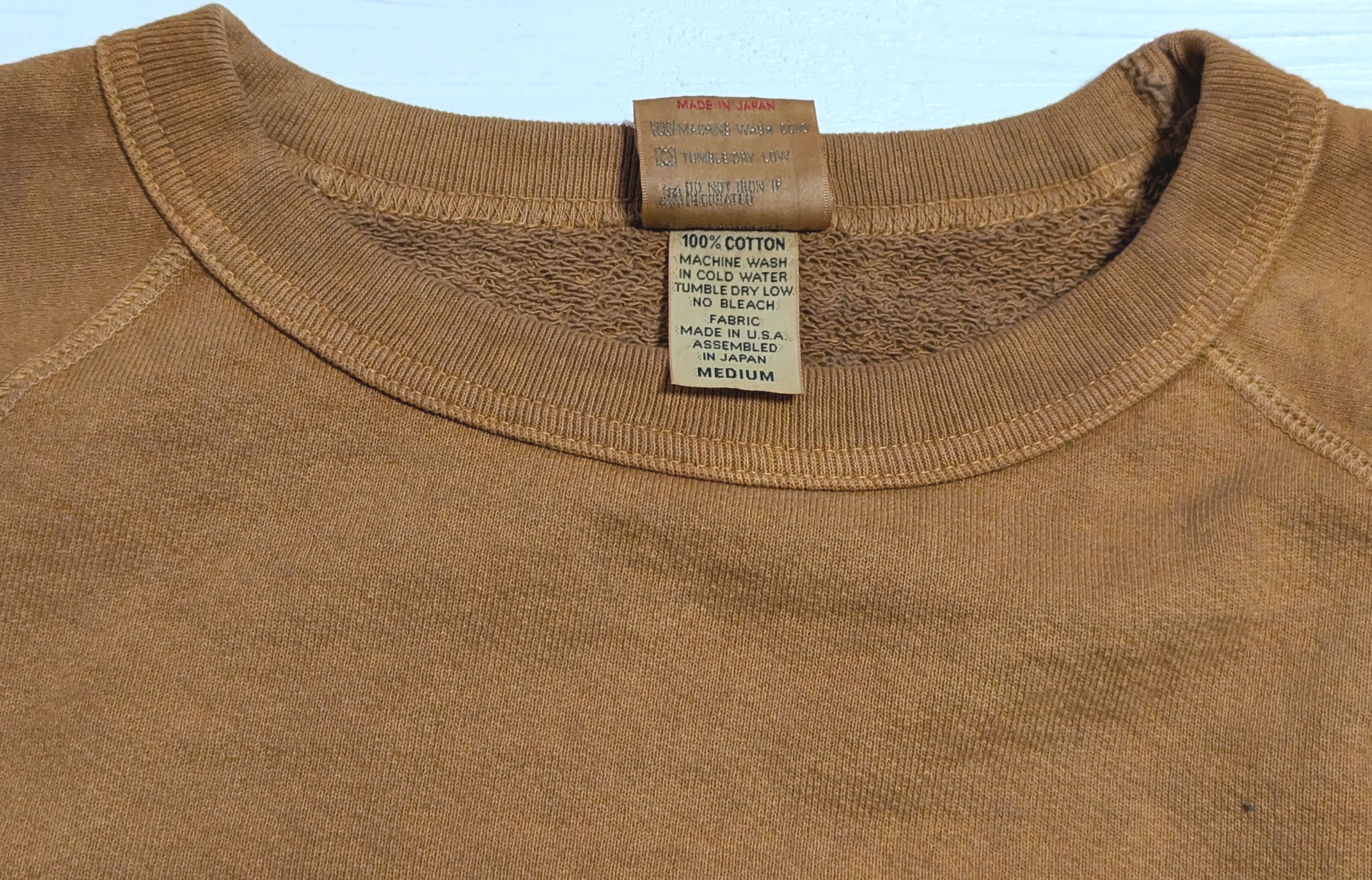 ピグメント ダイ 13オンス クルー タバコ メンズ スウェットシャツ 日本製 PIGMENT DYE 13oz CREW TOBACCO 043