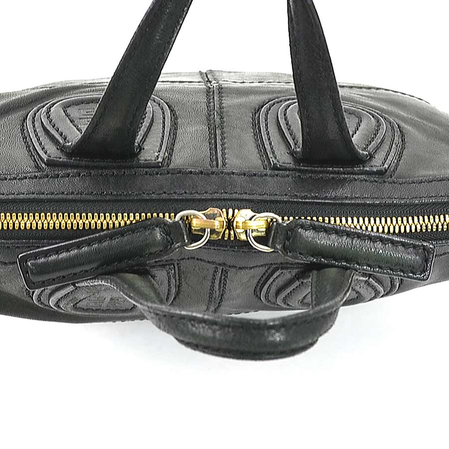 ジバンシィ GIVENCHY ハンドバッグ 斜め掛けショルダーバッグ ナイチンゲール レザー ブラック ゴールド レディース e59713a