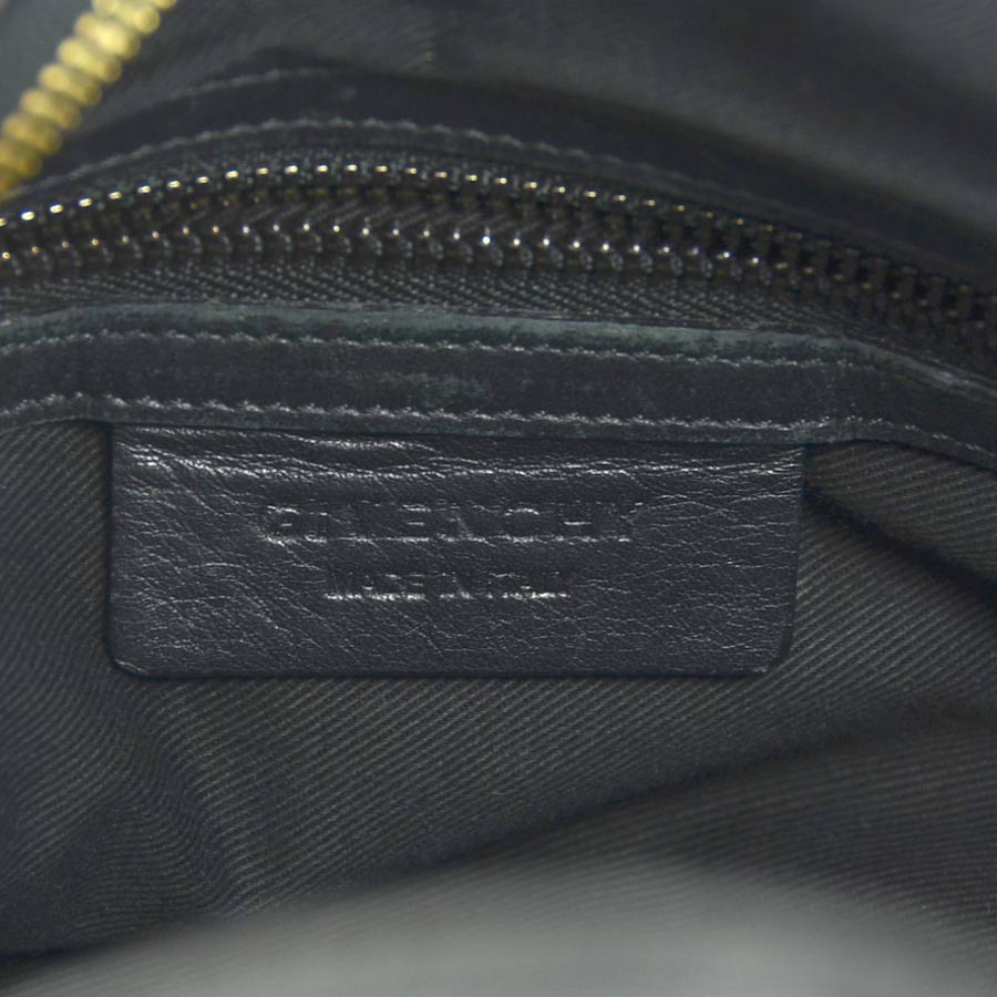 ジバンシィ GIVENCHY ハンドバッグ 斜め掛けショルダーバッグ ナイチンゲール レザー ブラック ゴールド レディース e59713a