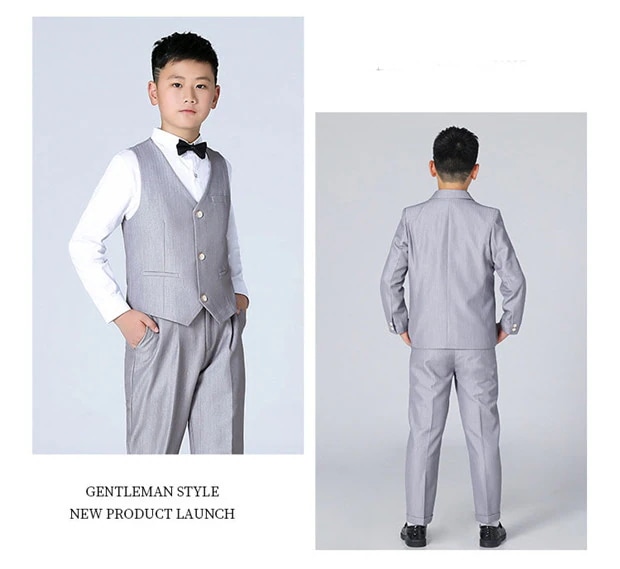 子スーツ卒業式演奏会用結婚式フォーマルキッズスーツジュニア七五三ピアノ発表会入学式制服入園式5点セットベージュグレー男の子3040506070cmdt575c