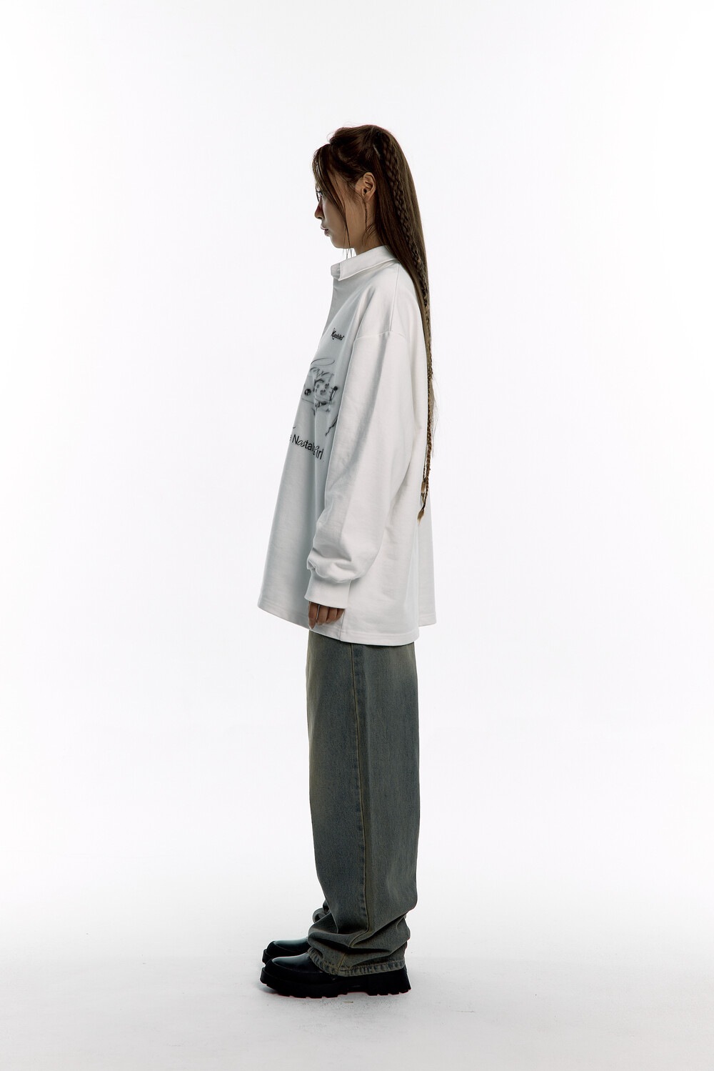 【KASHIKO】[UNISEX] AESTHETIC COLLAR RUGBY SHIRTS : WHITE