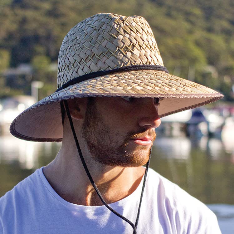 [サングローブ] 麦わら帽子 メンズ レディース 農作業 帽子 ストローハット ビーチハット サンハット サーフハット あご紐 日焼け防止 つば広 UVカット 紫外線 uv 日よけ 大きい ガーデニン