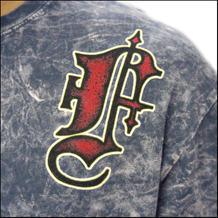 今だけプロモ価格LA直輸入 Four41 スワロフスキー ロック Tシャツ グレー メンズ ラインストーン フェニックス インポート ブランド クロムハーツ スタイル Ed Hardy エドハ