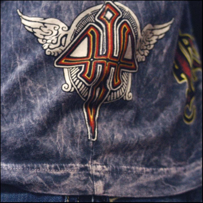 今だけプロモ価格LA直輸入 Four41 スワロフスキー ロック Tシャツ グレー メンズ ラインストーン フェニックス インポート ブランド クロムハーツ スタイル Ed Hardy エドハ