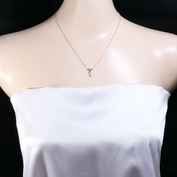 K18 18金 WG ホワイトゴールド ネックレス ブラウンダイヤ 0.20 ジュエリー 中古 K18 18金 WG ホワイトゴールド ネックレス ブラウンダイヤ 0.20 ジュエリー 中古