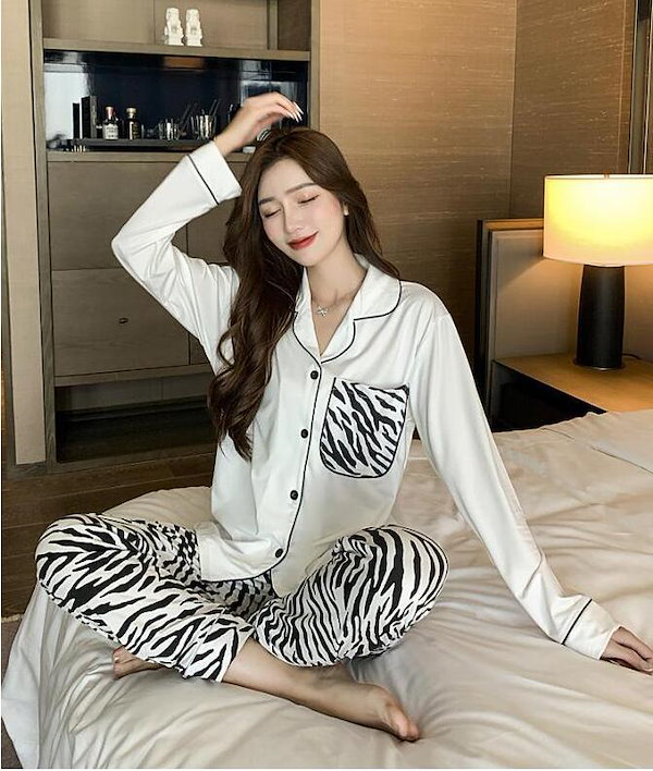 Qoo10] 【即納】上下セット 女性用 パジャマ 部