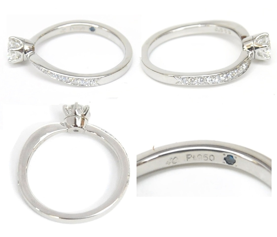 4℃ ダイヤモンド立爪指輪 0.313ct E-VVS1-3EX ガラス製上蓋にネーム入り リング プラチナ/Pt950 レディース 【中古】 (34003) 4℃ ダイヤモンド立爪指輪 0.313ct E-VVS1-3EX ガラス製上蓋にネーム入り リング プラチナ/Pt950 レディース 【中古】 (34003)