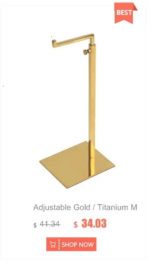 納期21日高品質金属 t 字型シルバーゴールド多機能テーブルデスク収納棚ジュエリー絹のスカーフネクタイ表示調整可能な高さ