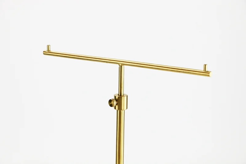 納期21日高品質金属 t 字型シルバーゴールド多機能テーブルデスク収納棚ジュエリー絹のスカーフネクタイ表示調整可能な高さ