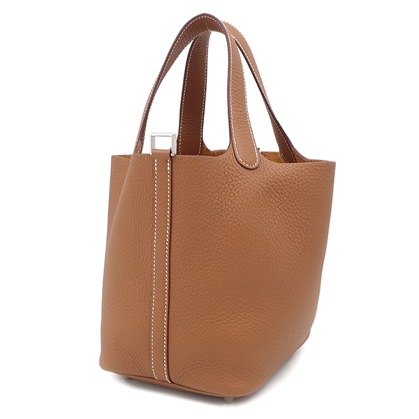 エルメス HERMES ハンドバッグ ピコタンロックPM トリヨンクレマンス ゴールド シルバー金具 新品 未使用 茶 K刻印(2025年製) 【箱】【中古】 エルメス HERMES ハンドバッグ ピコタンロックPM トリヨンクレマンス ゴールド シルバー金具 新品 未使用 茶 K刻印(2025年製) 【箱】【中古】