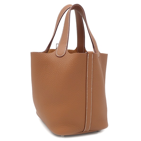 エルメス HERMES ハンドバッグ ピコタンロックPM トリヨンクレマンス ゴールド シルバー金具 新品 未使用 茶 K刻印(2025年製) 【箱】【中古】 エルメス HERMES ハンドバッグ ピコタンロックPM トリヨンクレマンス ゴールド シルバー金具 新品 未使用 茶 K刻印(2025年製) 【箱】【中古】