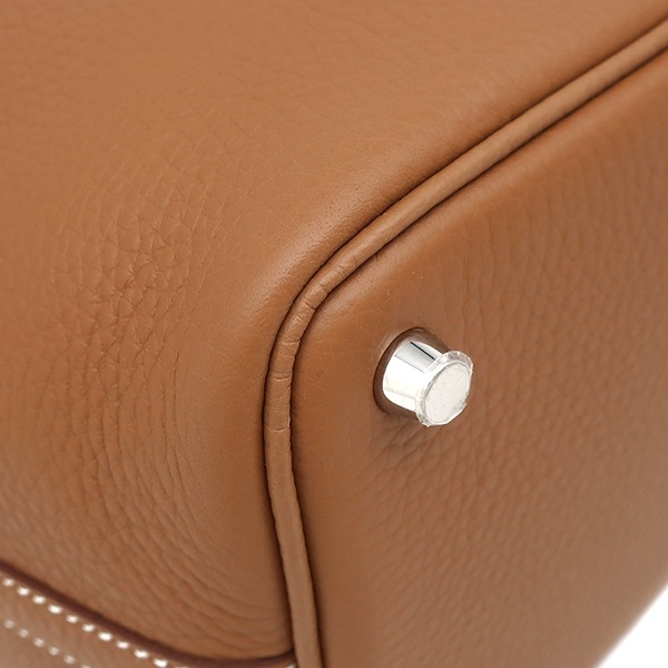 エルメス HERMES ハンドバッグ ピコタンロックPM トリヨンクレマンス ゴールド シルバー金具 新品 未使用 茶 K刻印(2025年製) 【箱】【中古】 エルメス HERMES ハンドバッグ ピコタンロックPM トリヨンクレマンス ゴールド シルバー金具 新品 未使用 茶 K刻印(2025年製) 【箱】【中古】