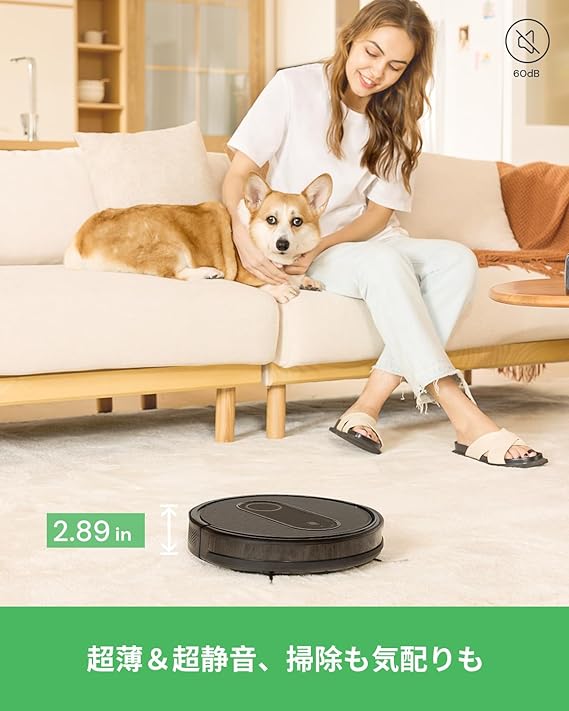 ロボット掃除機 3000Pa 超強力吸引 掃除・水拭き両用 超薄型/自動充電