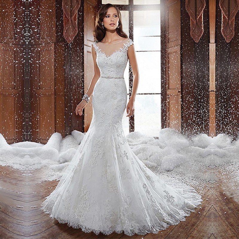 マーメイドドレス ロング 花嫁 ウエディングドレス 安い ロングドレス 結婚式 ブライダル ウェディングドレス マーメイドライン 二次会 サッシュベルト