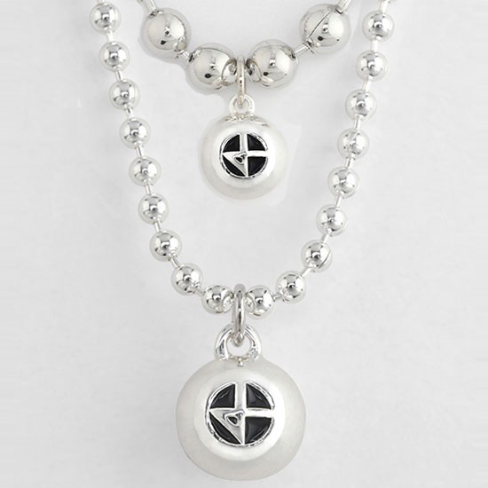 [NONENON]BTSジミン着用セット構成ボールチェーンロゴペンダントネックレス BILLIARD NEC + BIG BILLIARD NEC