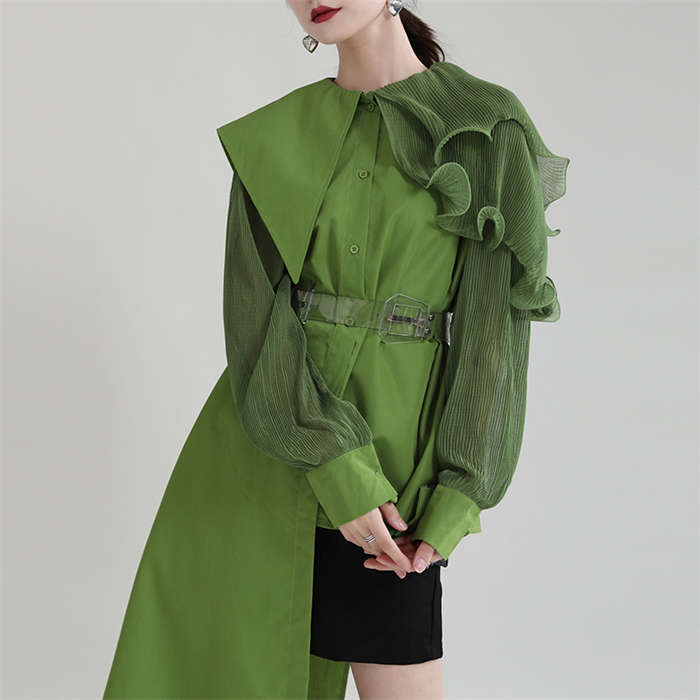 レディースアシンメトリーブラウス 春夏用 五分袖 ケープ風 ビッグサイズ 変形デザイン モード系 個性的 きれいめ 無地 体型カバー レディースアシンメトリーブラウス 春夏用 五分袖 ケープ風 ビッグサイズ 変形デザイン モード系 個性的 きれいめ 無地 体型カバー