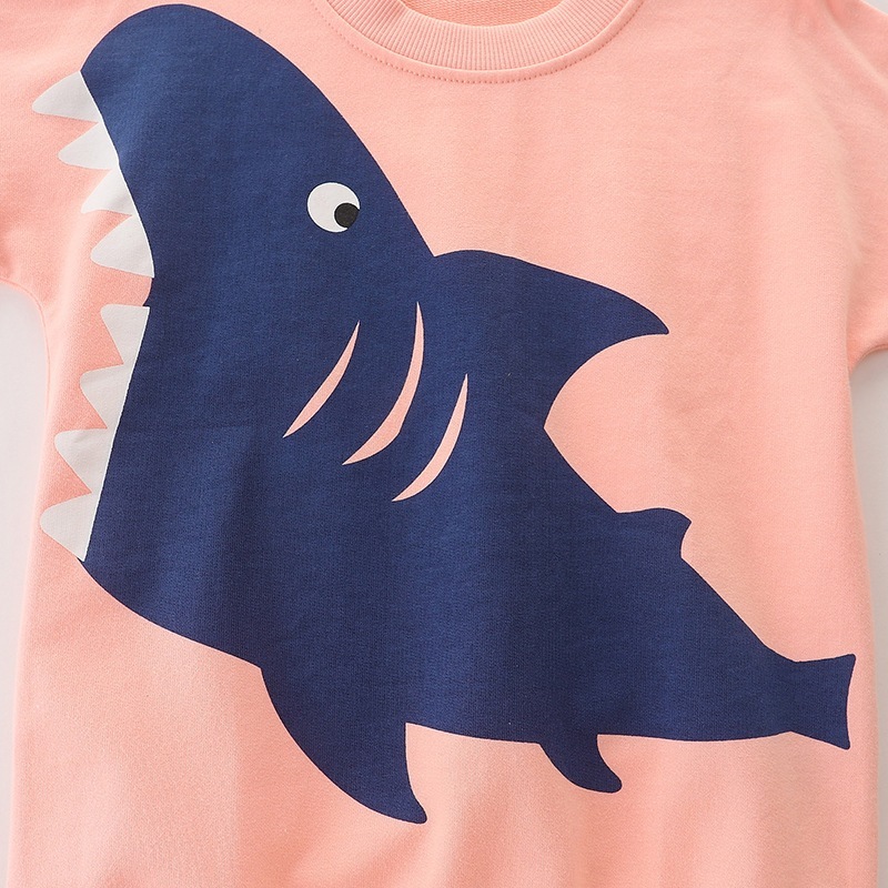 ヨーロッパとアメリカンスタイルの子供用長袖スウェットシャツ秋の子供用プルオーバーボトリングシャツ漫画ラウンドネックスウェットシャツ