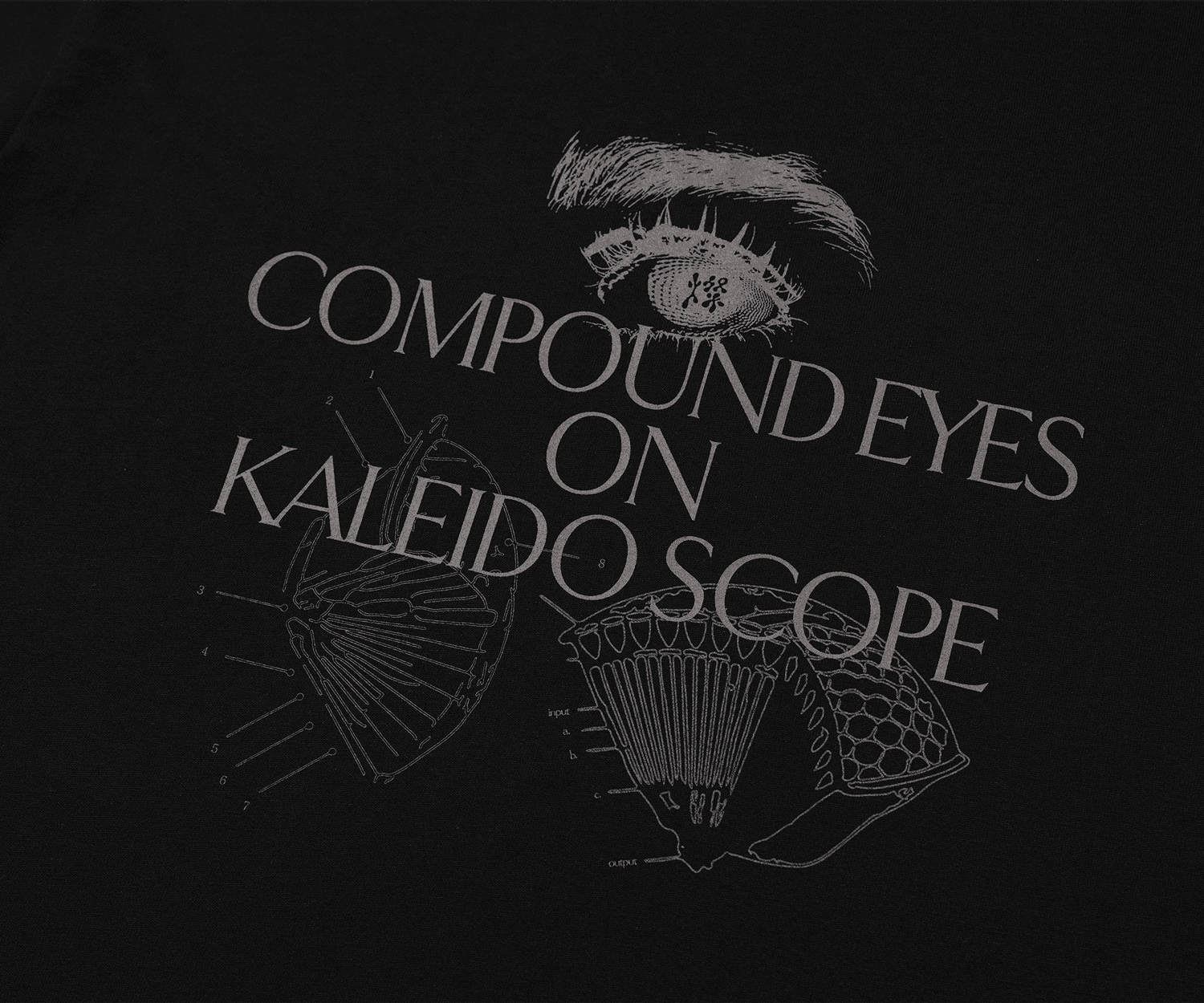 【SANSANGEAR】 MULTI FACETED T-SHIRT : BLACK 【SANSANGEAR】 MULTI FACETED T-SHIRT : BLACK